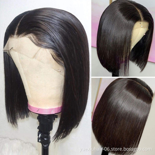 100% Natural Human Hair  BOB Lace Front 13X4 & 4*4 Closure Cheap Wigs for Black Women short bob